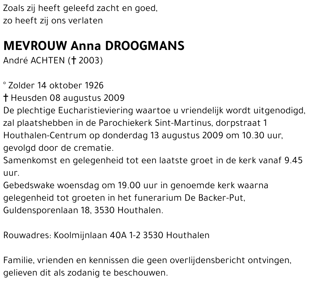 Anna DROOGMANS