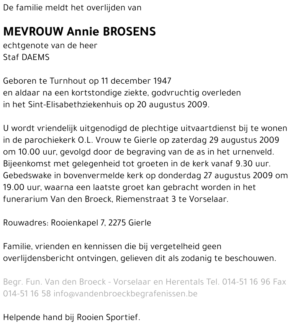 Annie Brosens