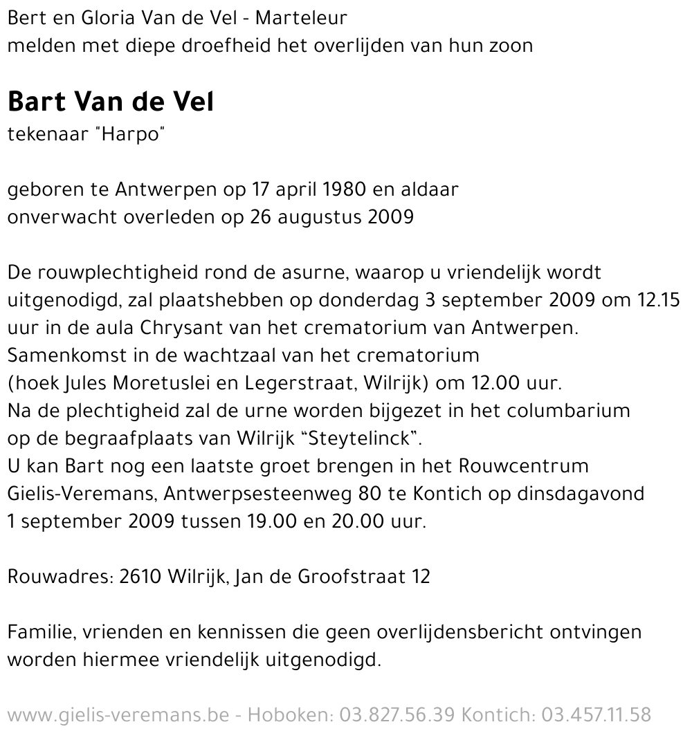 Bart Van de Vel