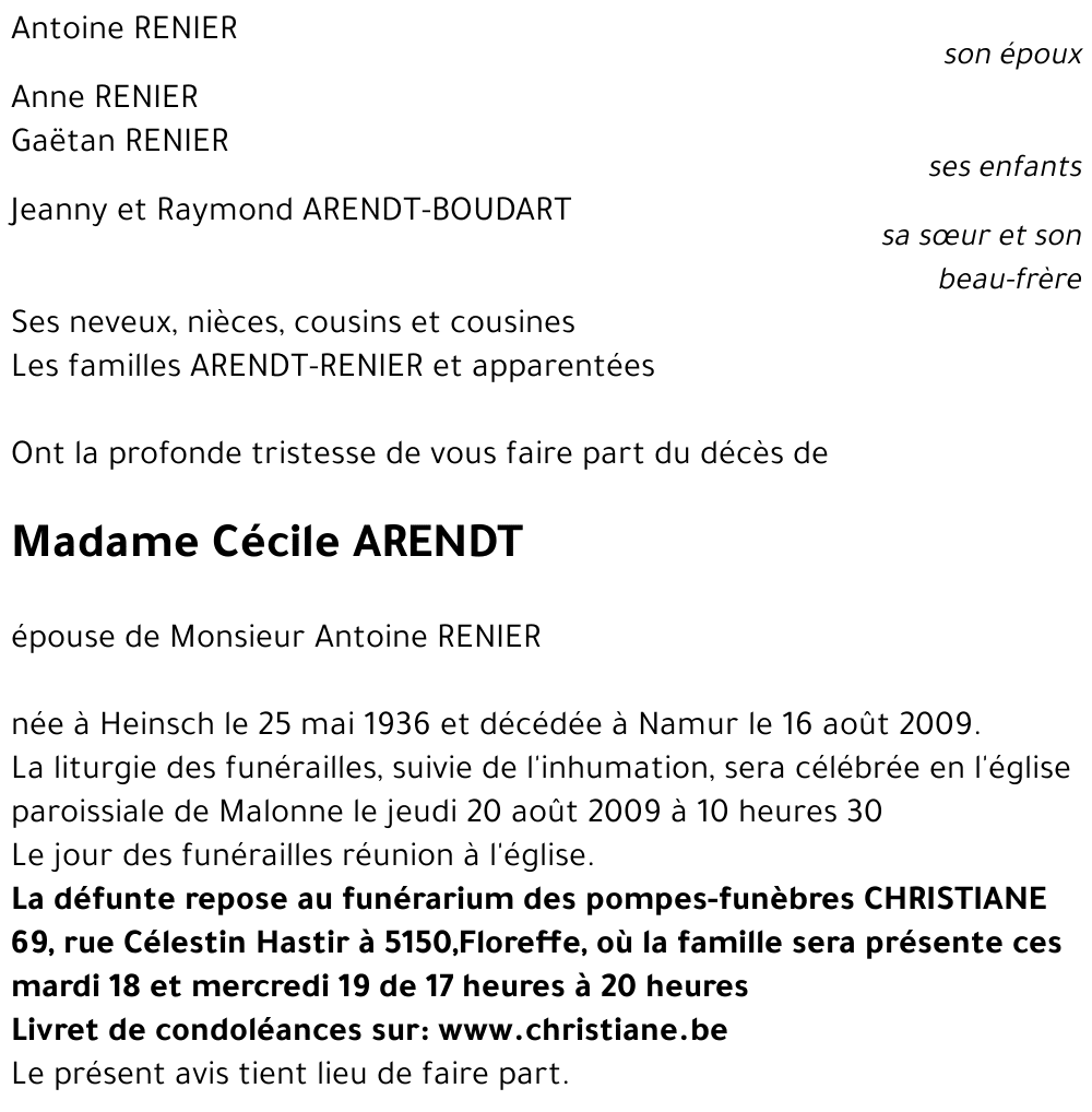 Cécile ARENDT
