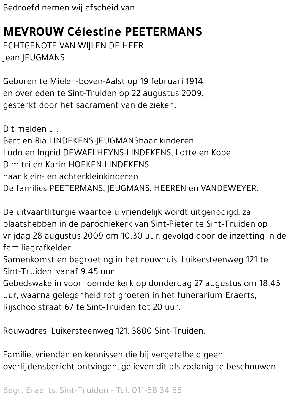 Celestine Peetermans