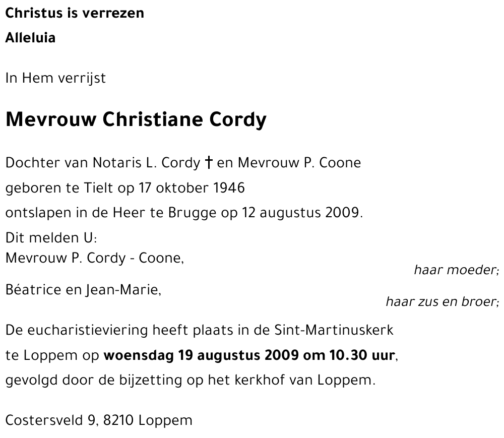 Christiane Cordy
