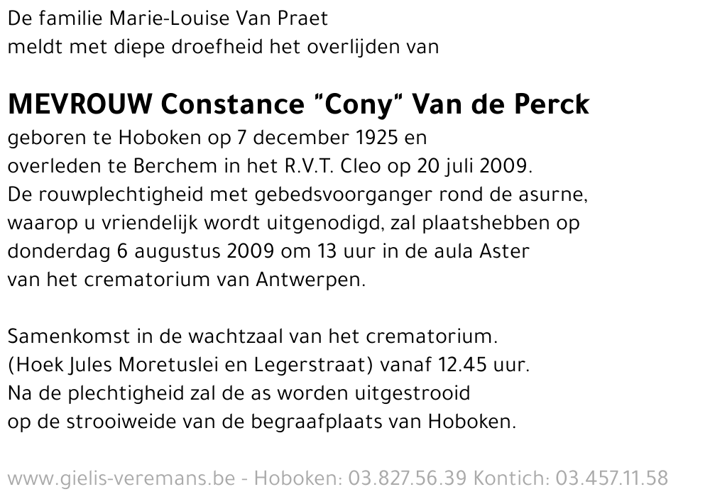 Constance Van de Perck