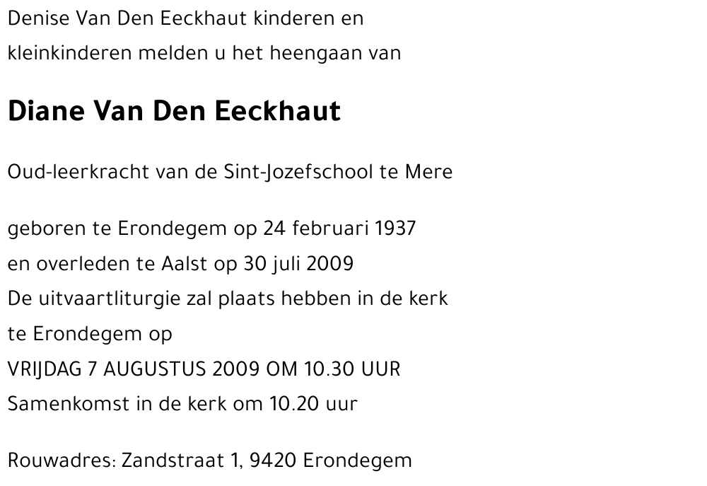 Diane Van Den Eeckhaut