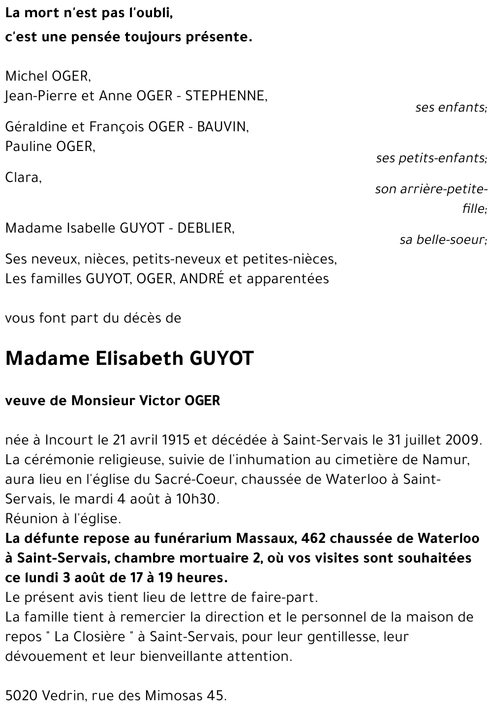Elisabeth GUYOT