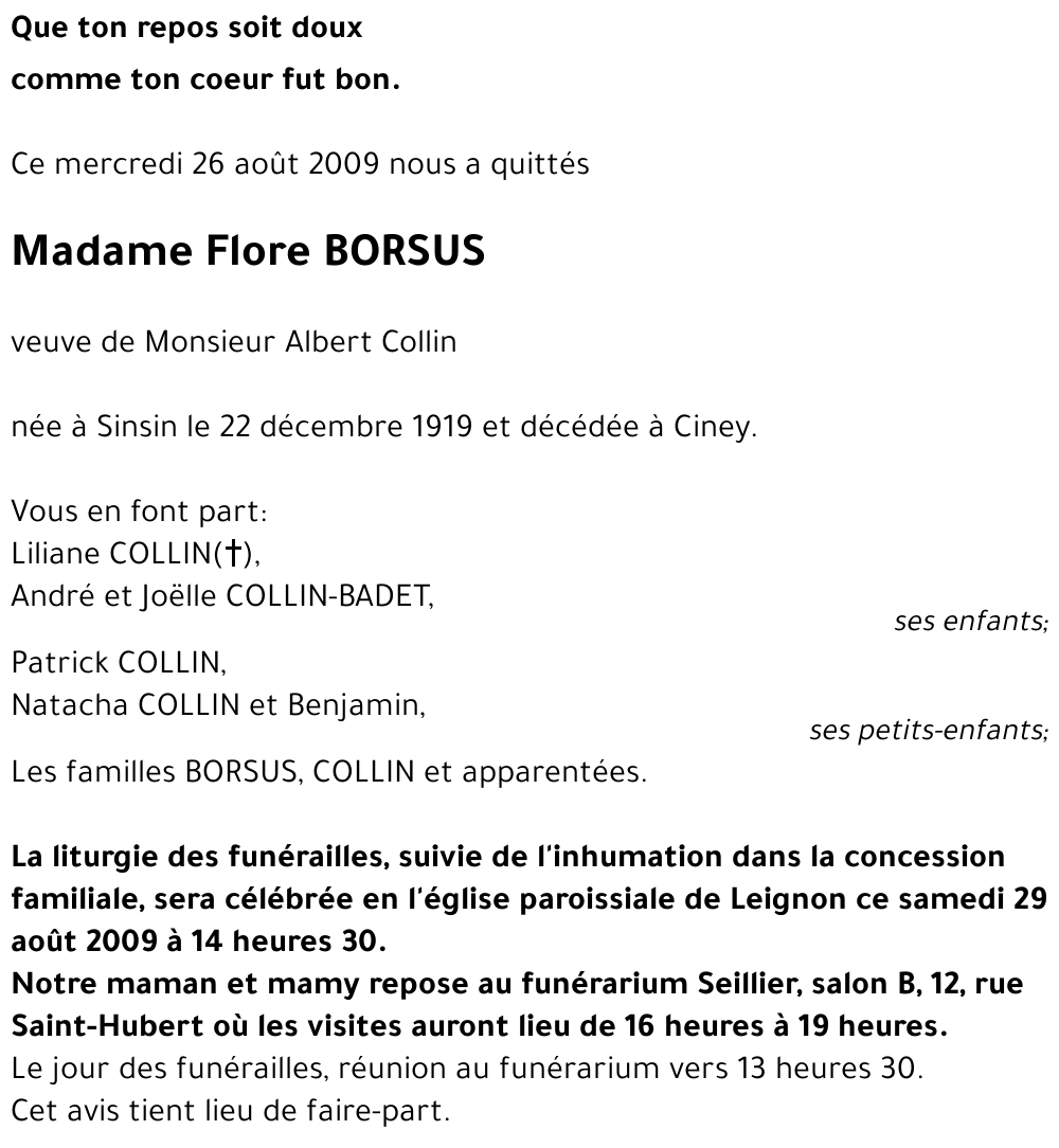 Flore BORSUS