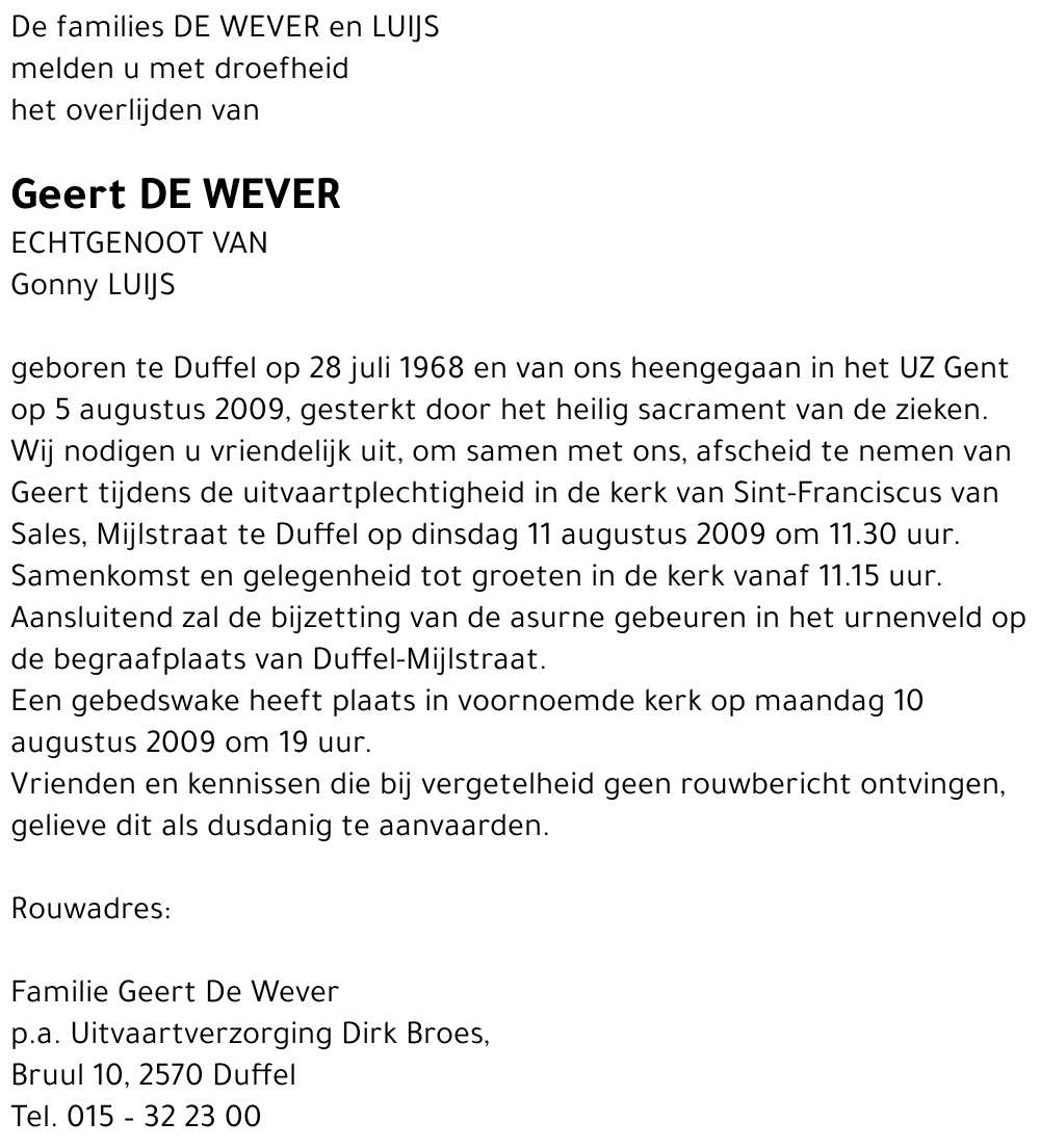 Geert De Wever