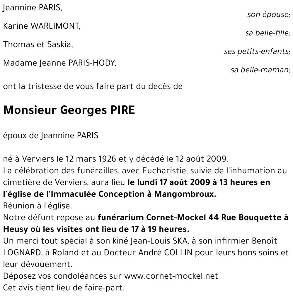 Georges PIRE