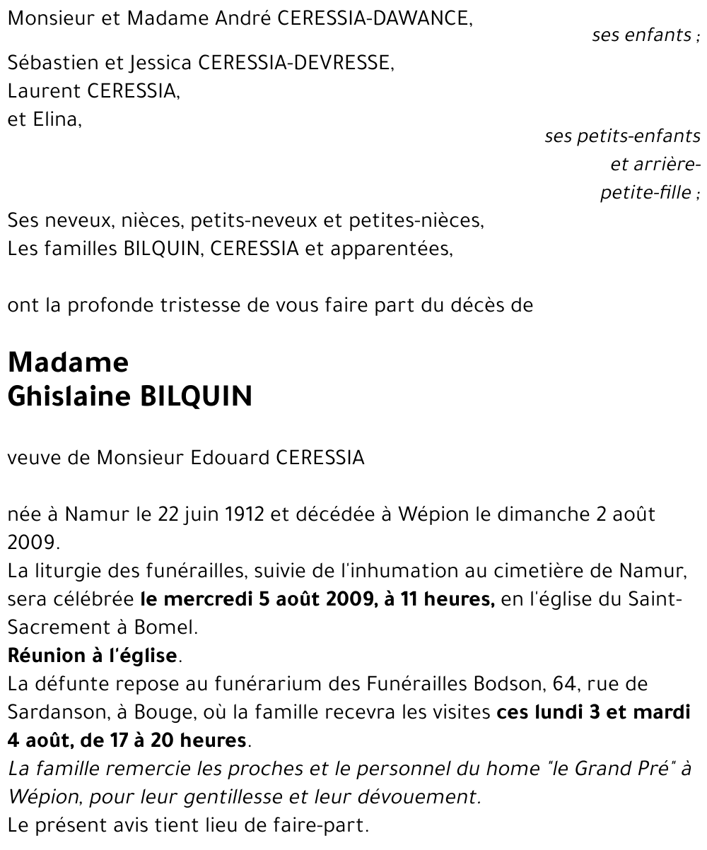 Ghislaine BILQUIN