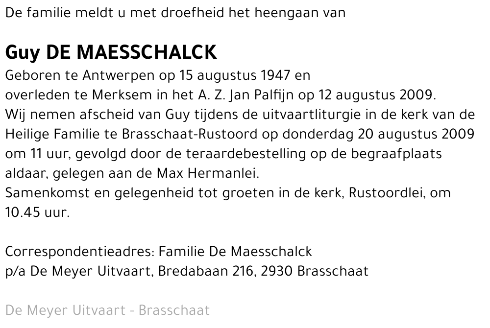 Guy De Maesschalck