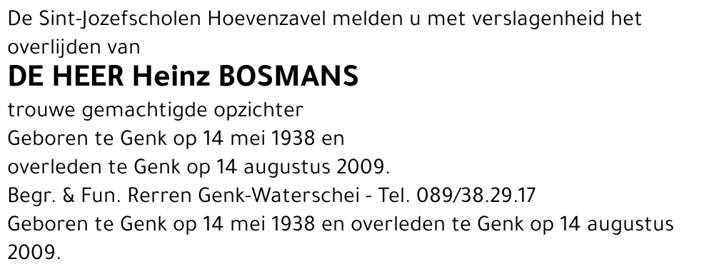 Heinz Bosmans