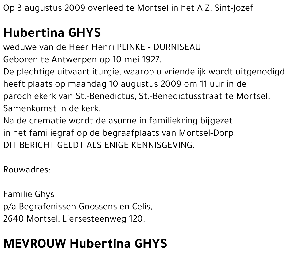 Hubertina Ghys