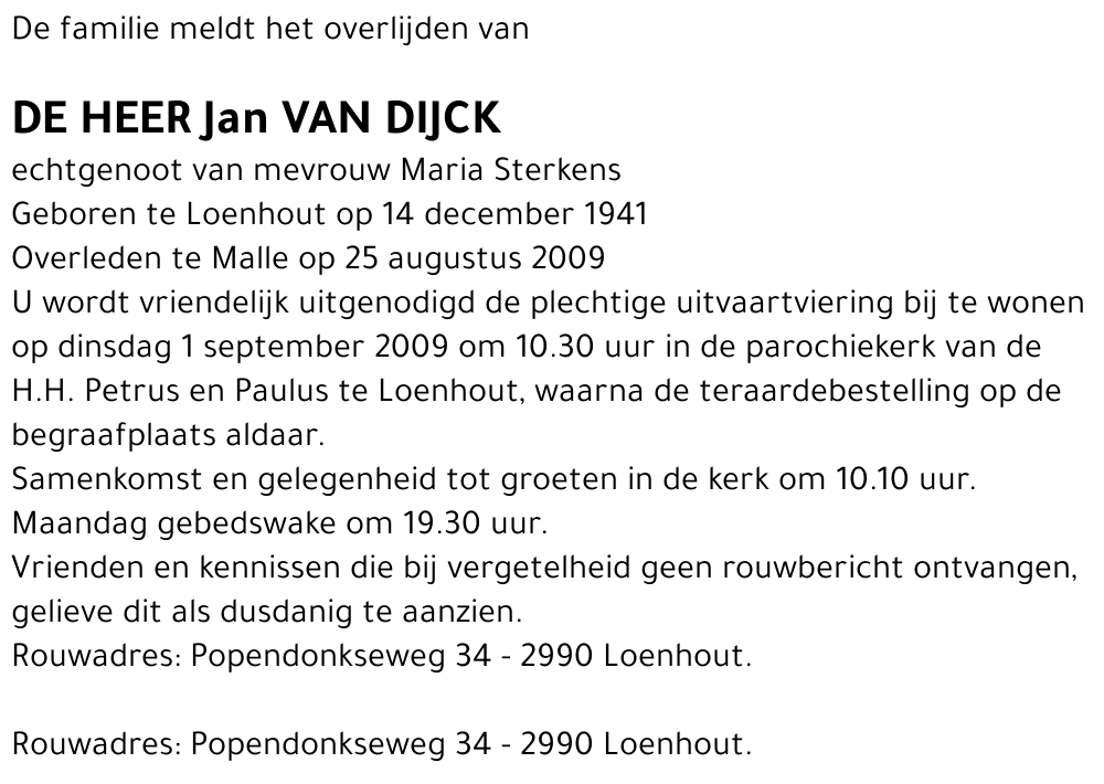 Jan Van Dijck