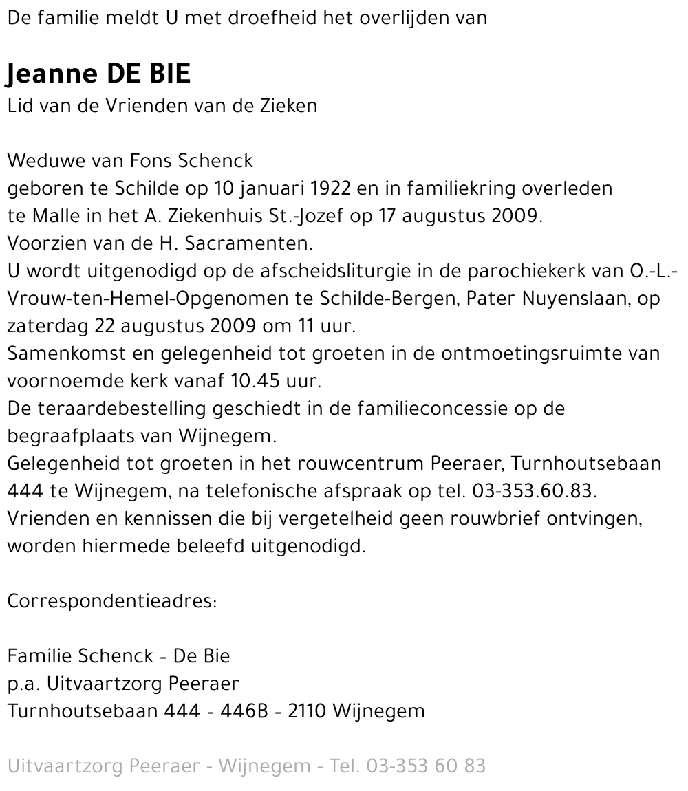 Jeanne De Bie