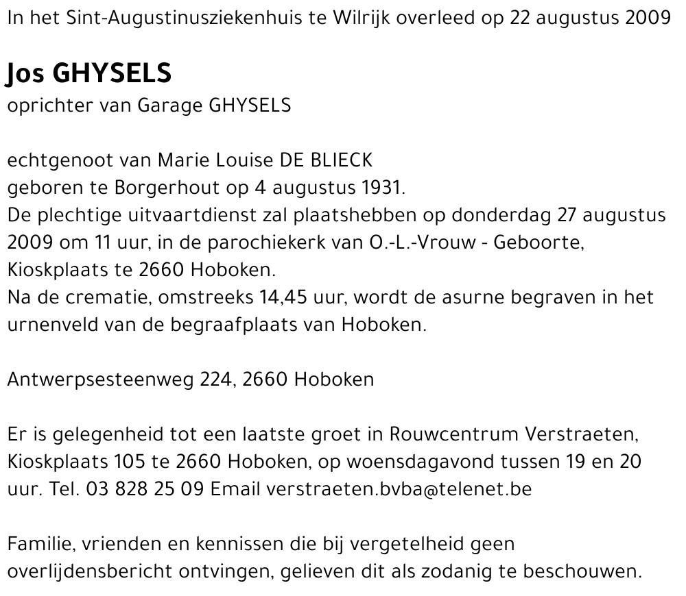 Jos Ghysels
