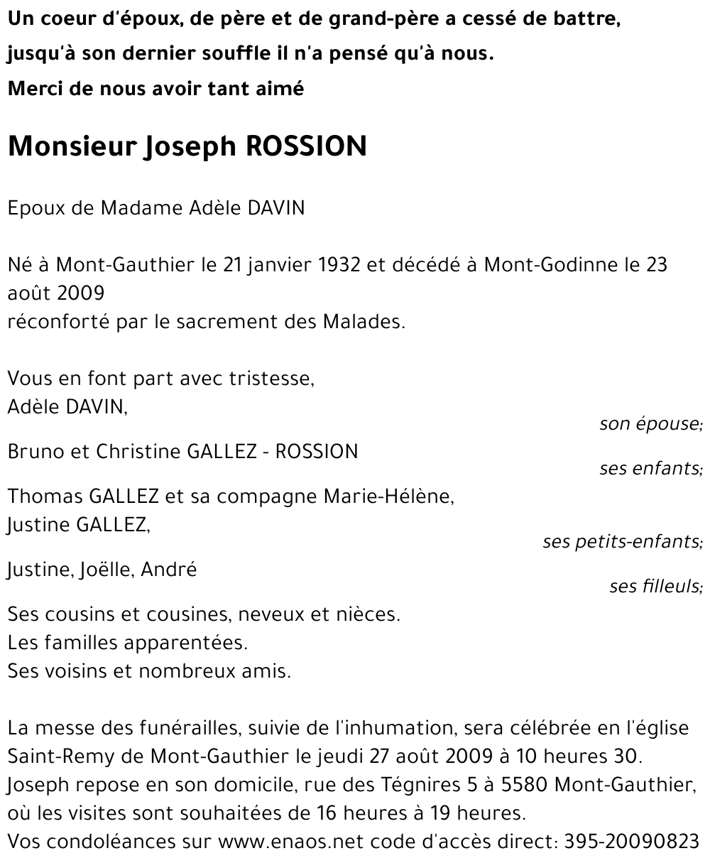 Joseph ROSSION