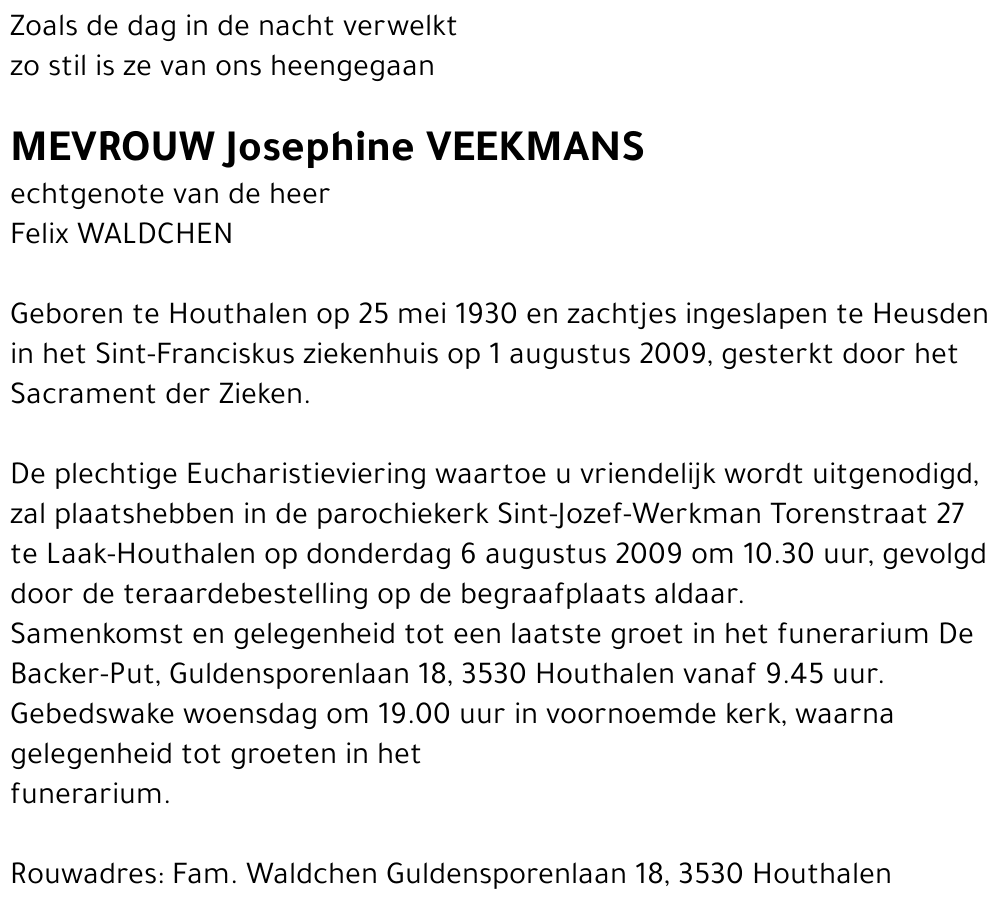 Josephine VEEKMANS