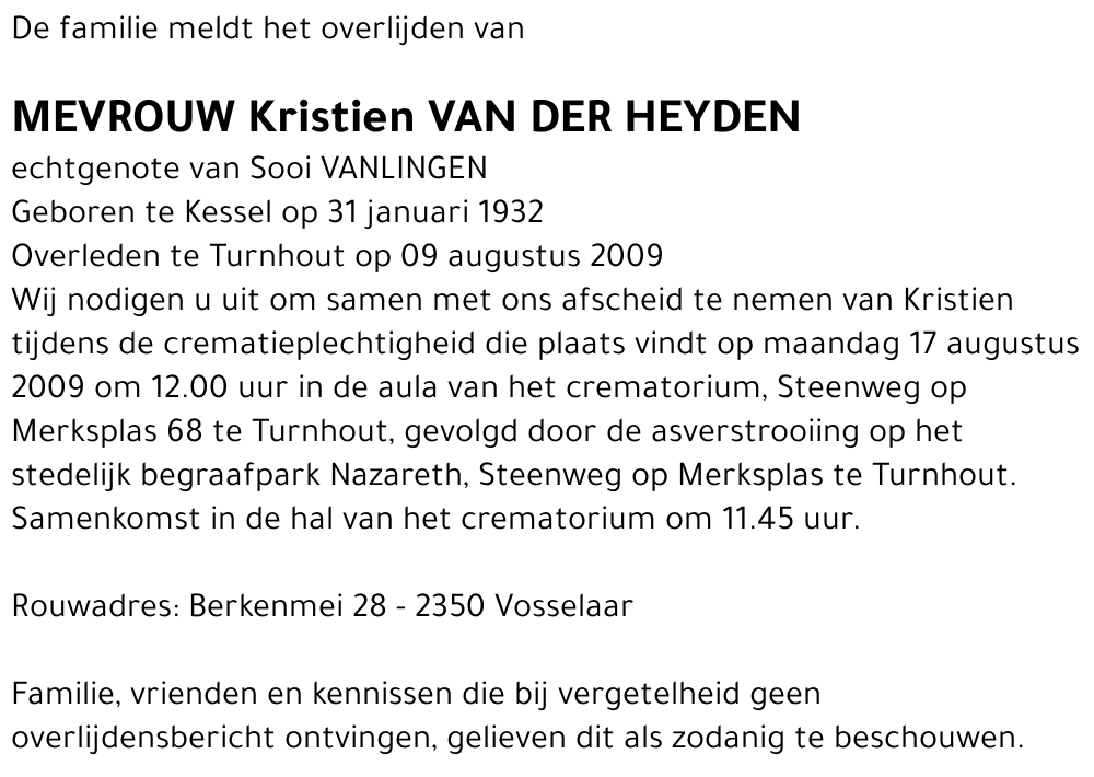 Kristien Van der Heyden