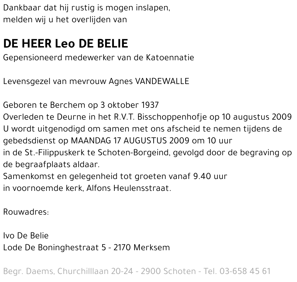 Leo De Belie