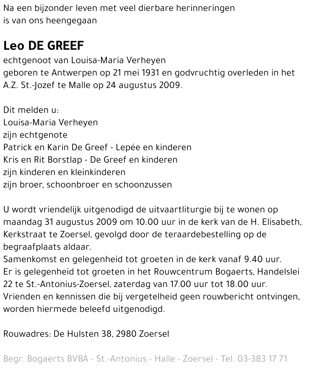 Leo DE GREEF