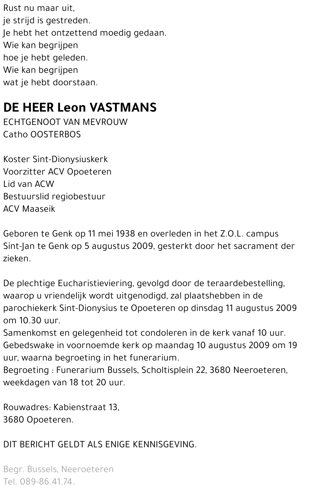 Leon Vastmans