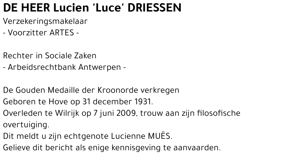 Lucien 'Luce' Driessen