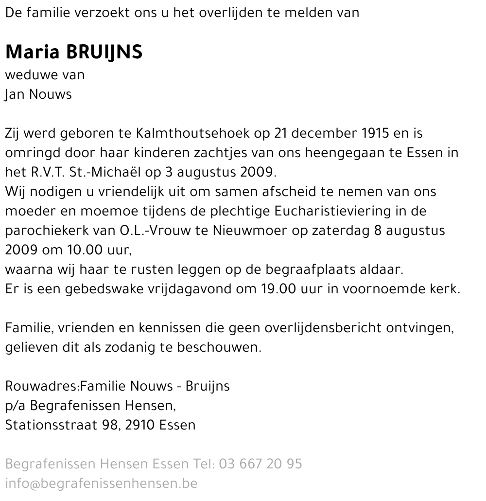 Maria Bruijns