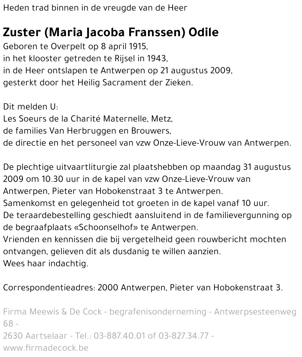 Maria Jacoba Franssen