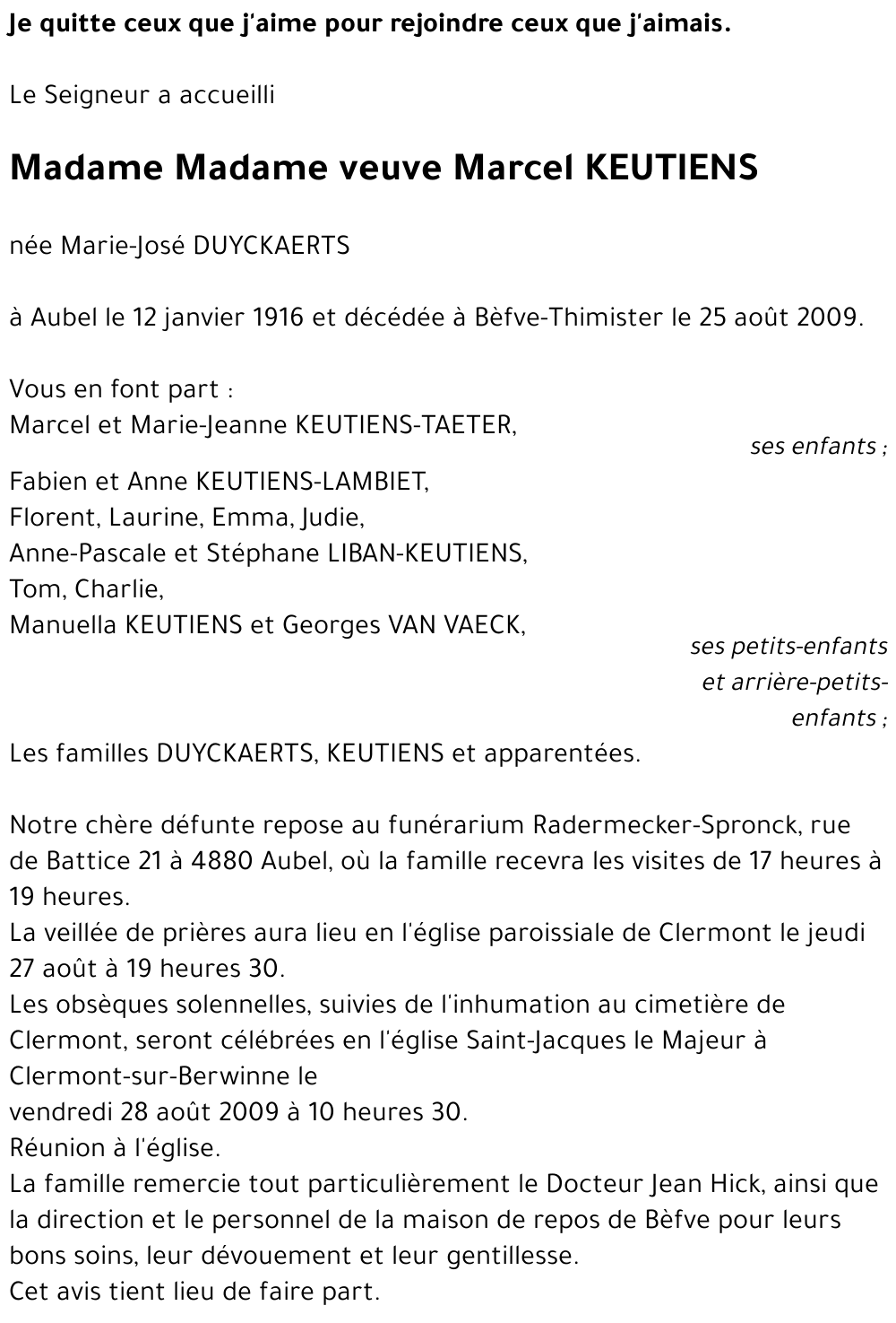 Marie-José DUYCKAERTS