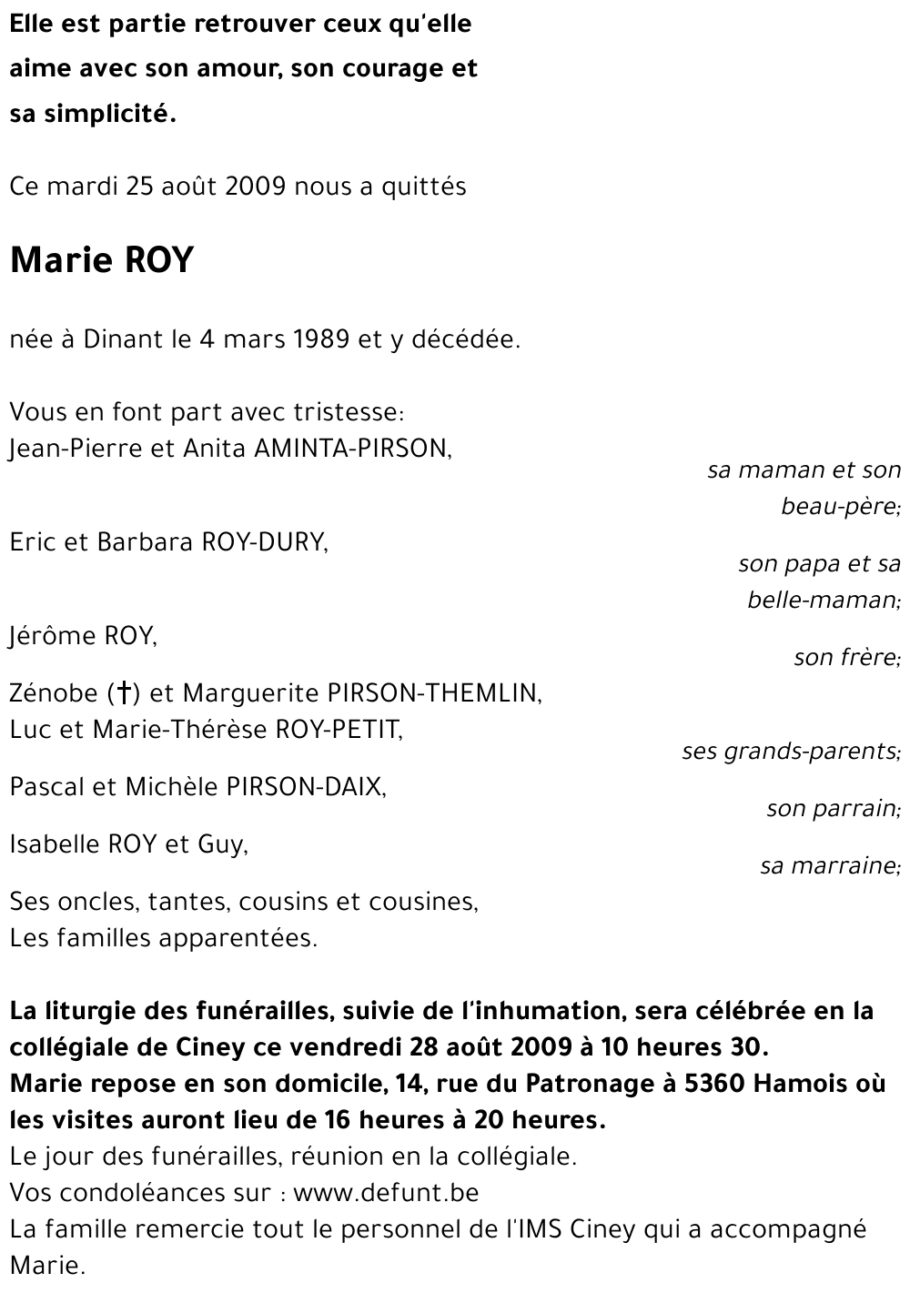 Marie ROY