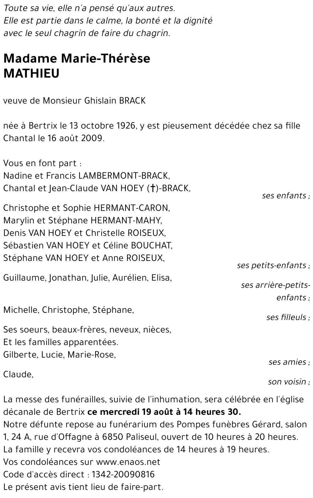 Marie-Thérèse MATHIEU