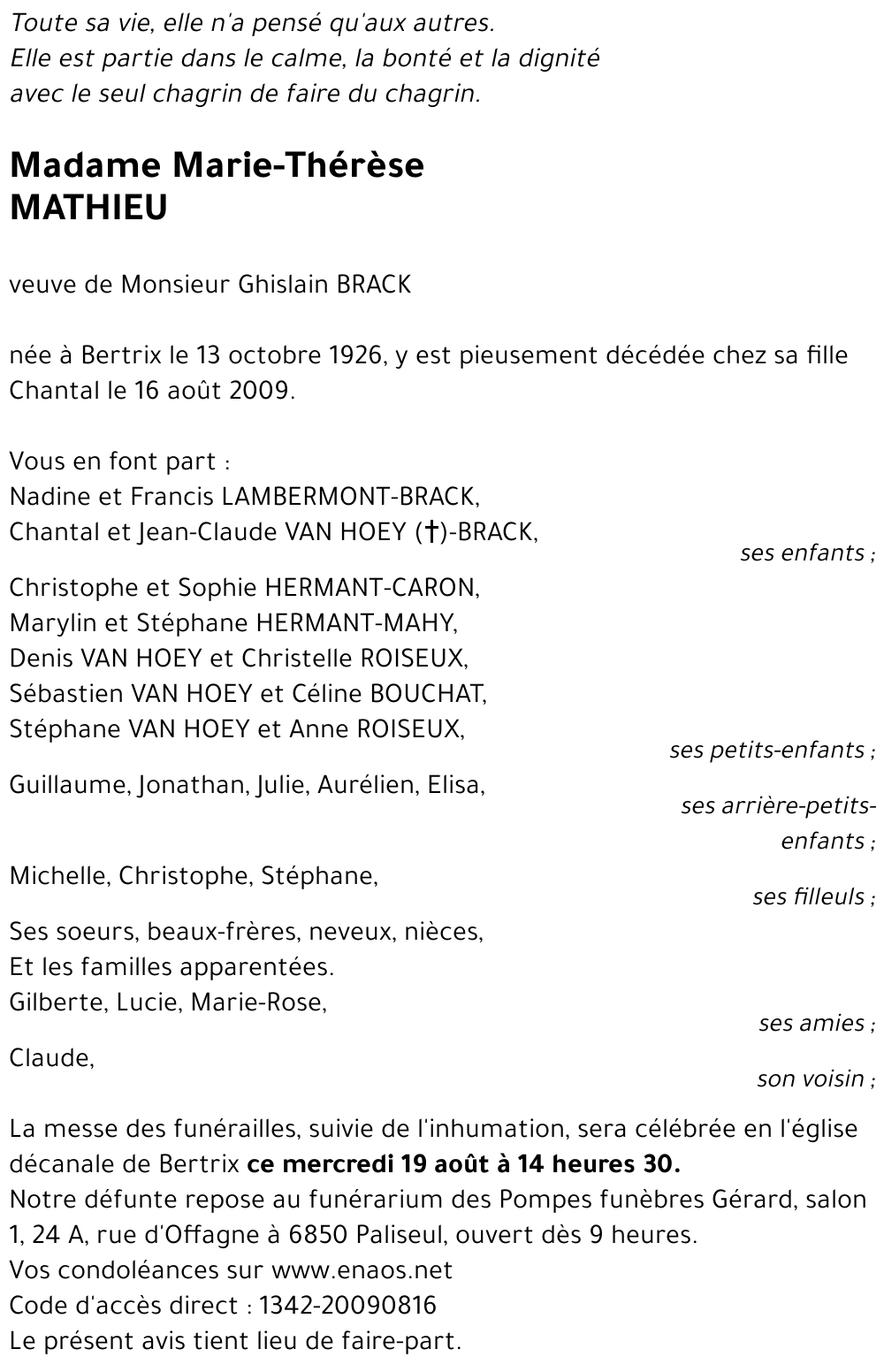 Marie-Thérèse MATHIEU