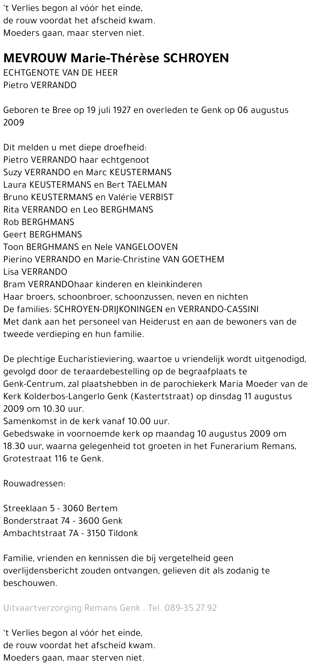 Marie-Thérèse SCHROYEN