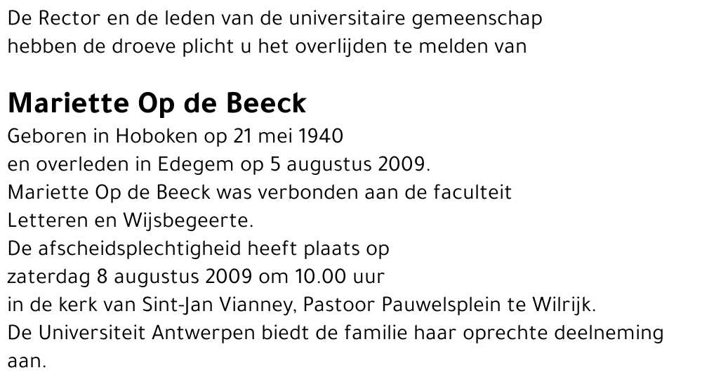 Mariette Op de Beeck
