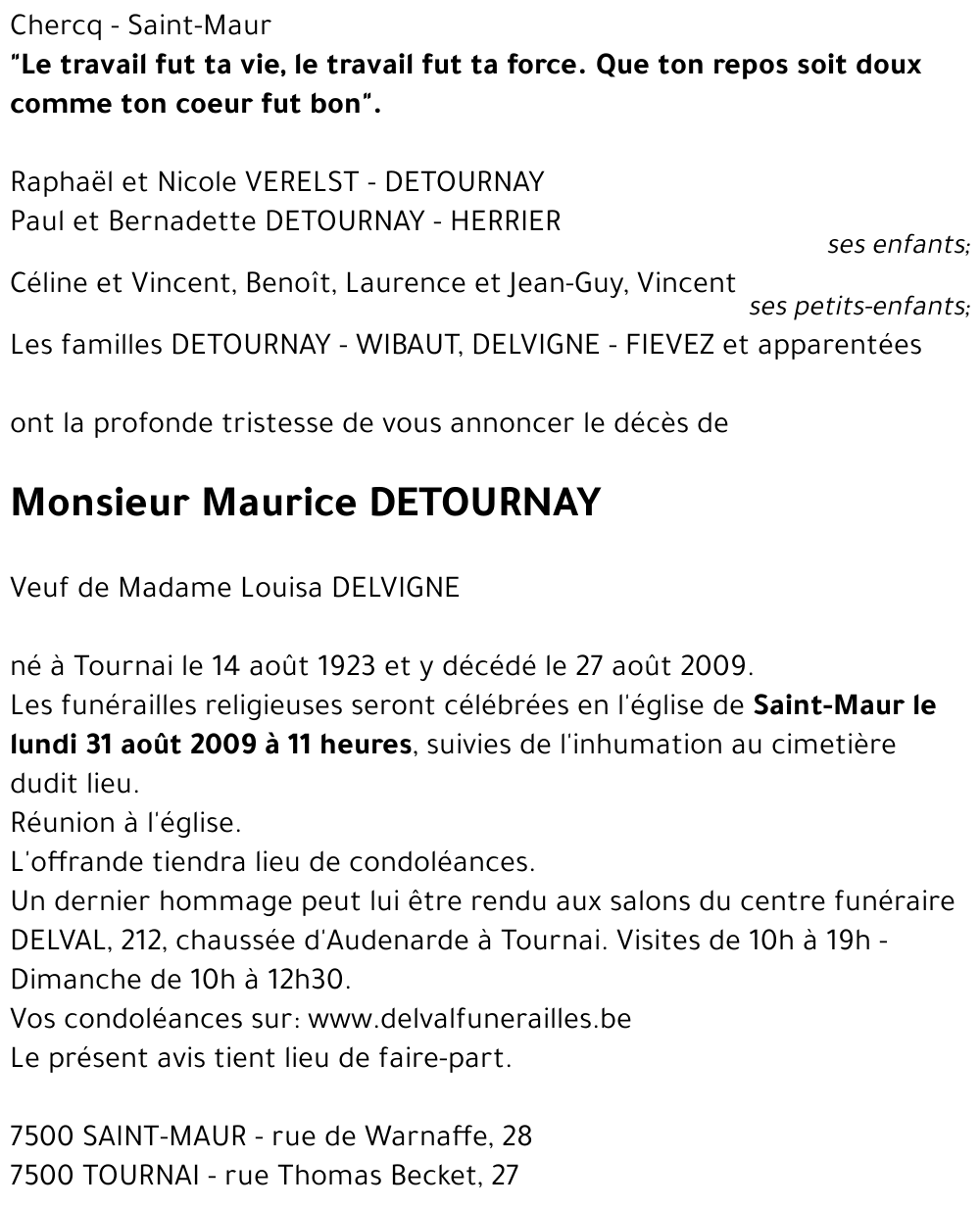 Maurice DETOURNAY