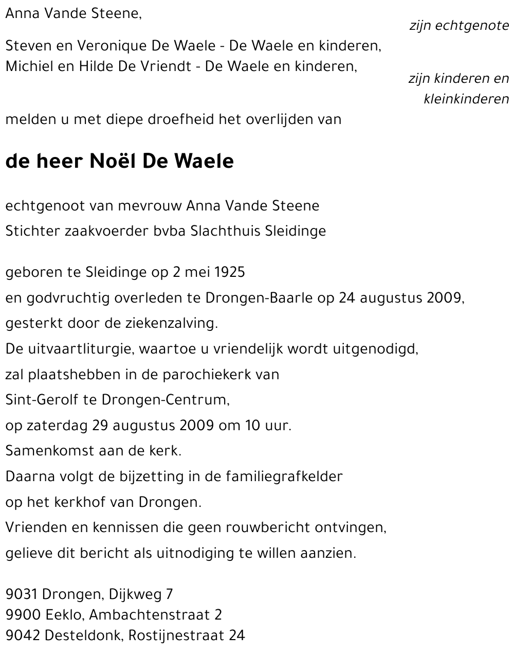 Noël De Waele