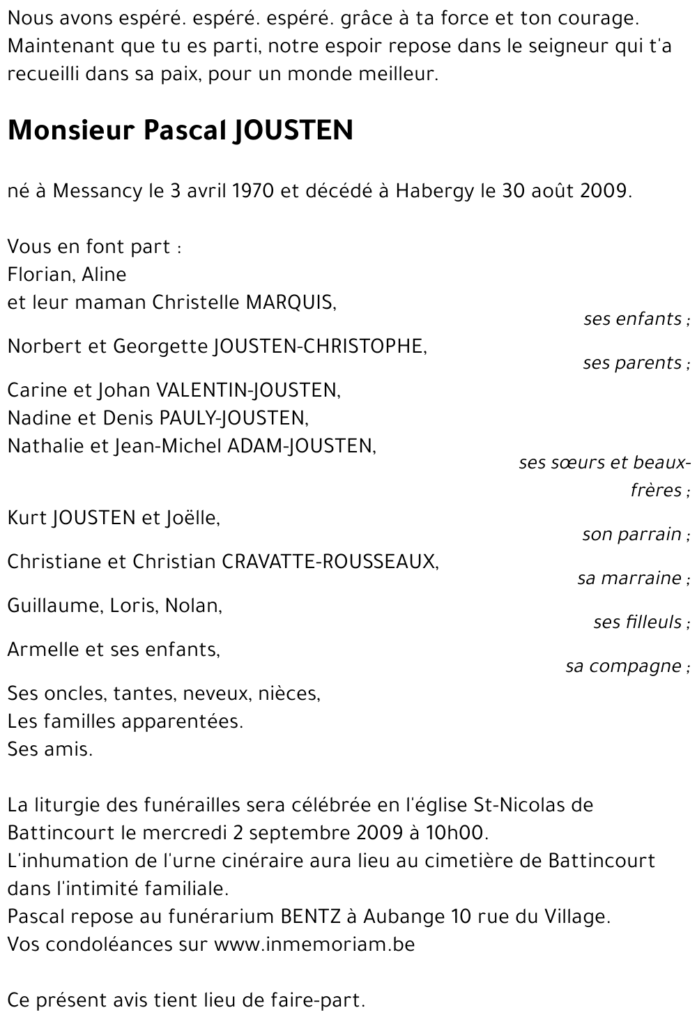 Pascal JOUSTEN