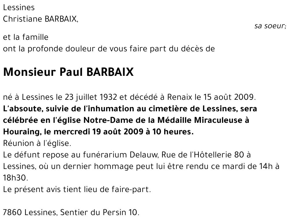Paul BARBAIX