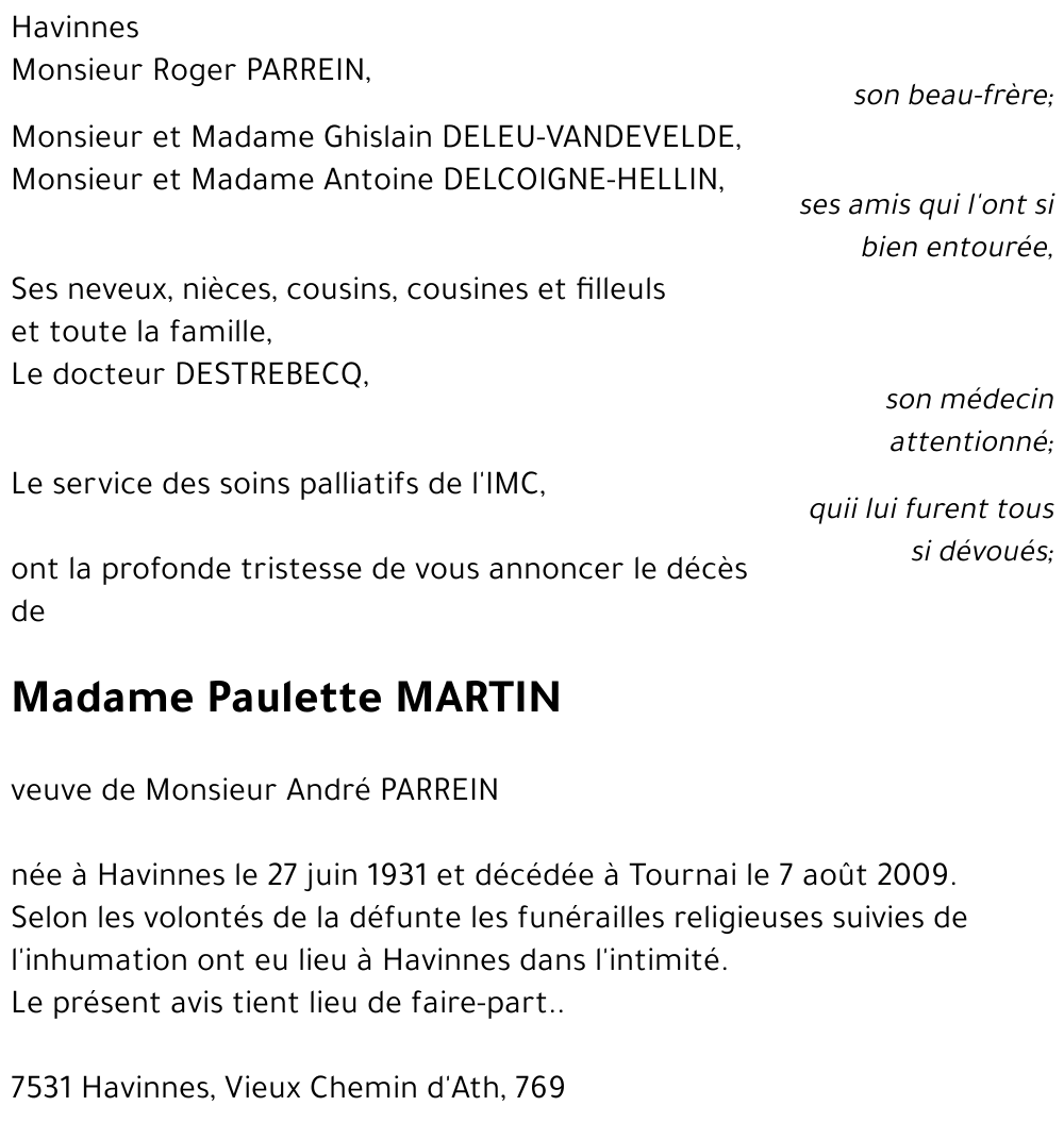 Paulette MARTIN