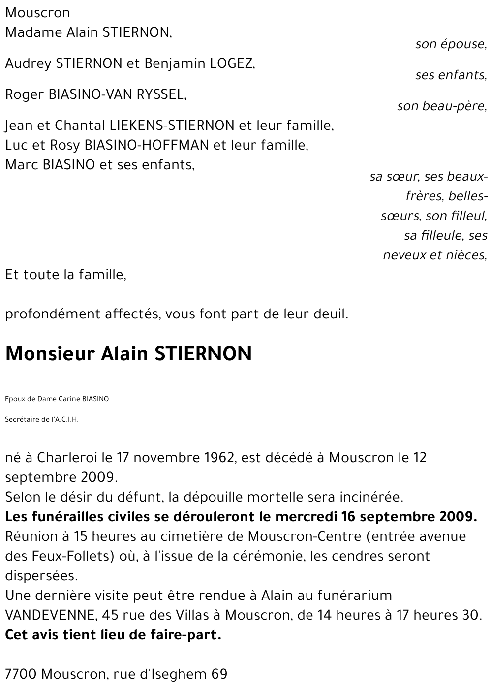 Alain STIERNON