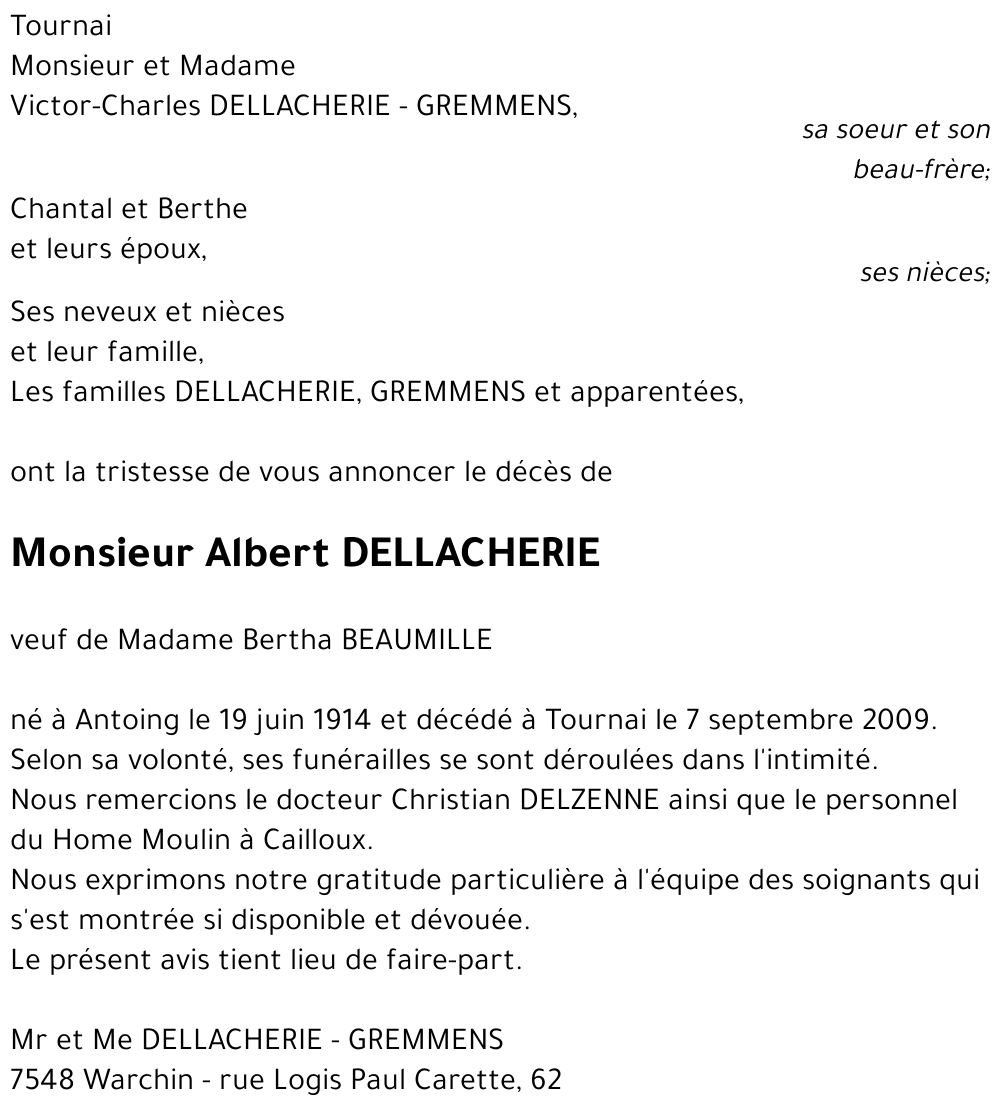 Albert DELLACHERIE