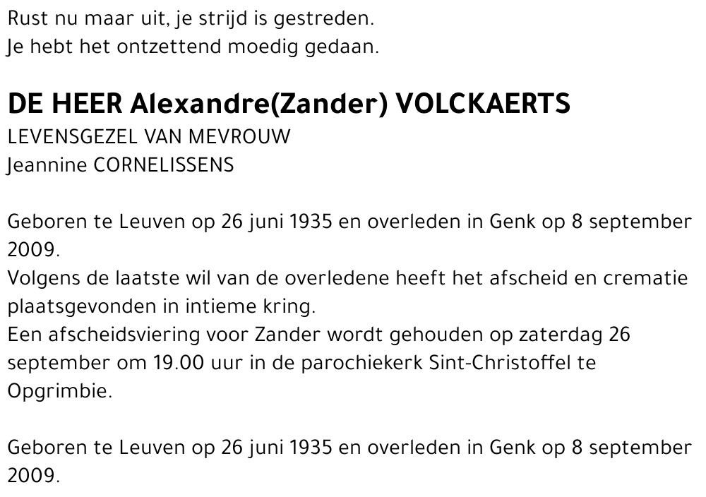 Alexandre (Zander) VOLCKAERTS