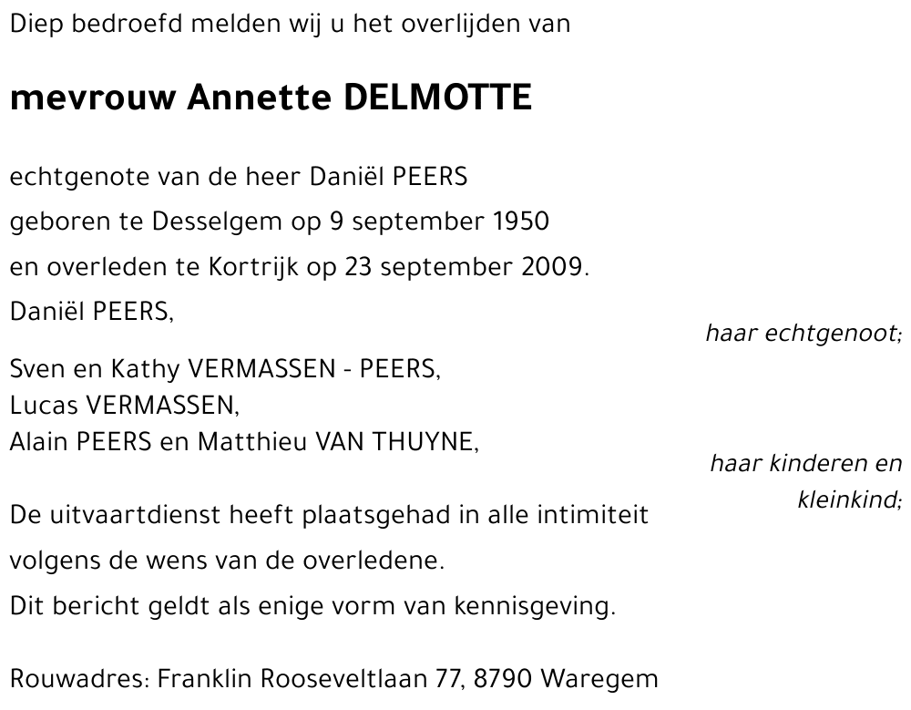 Annette DELMOTTE