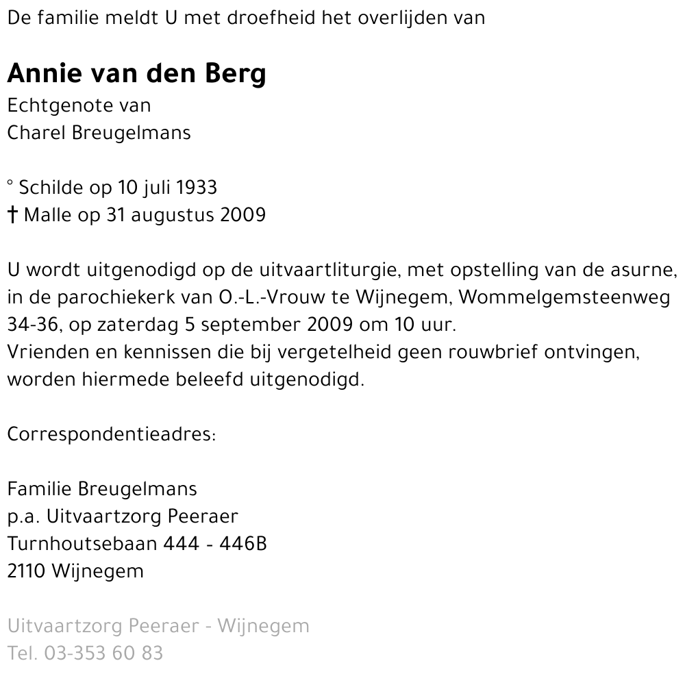 Annie van den Berg