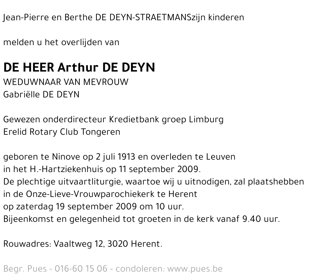 Arthur De Deyn