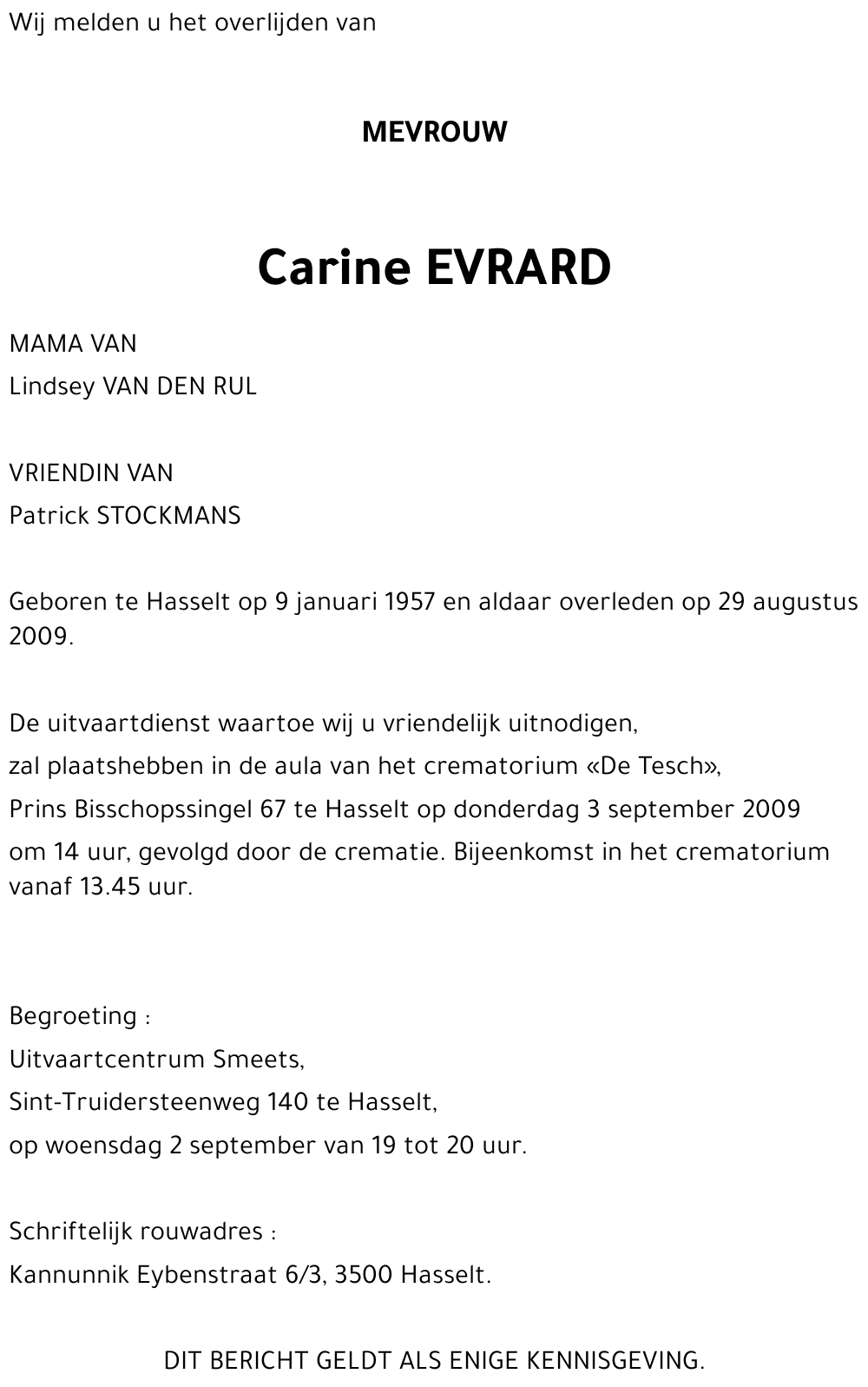 CARINE EVRARD