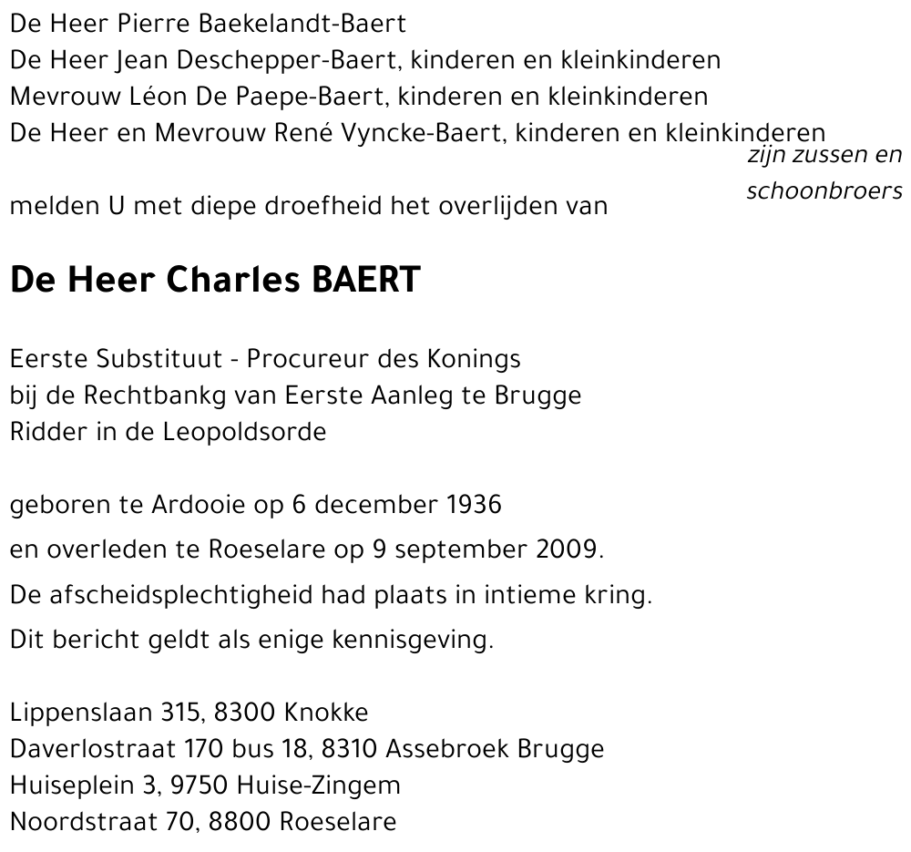 Charles BAERT