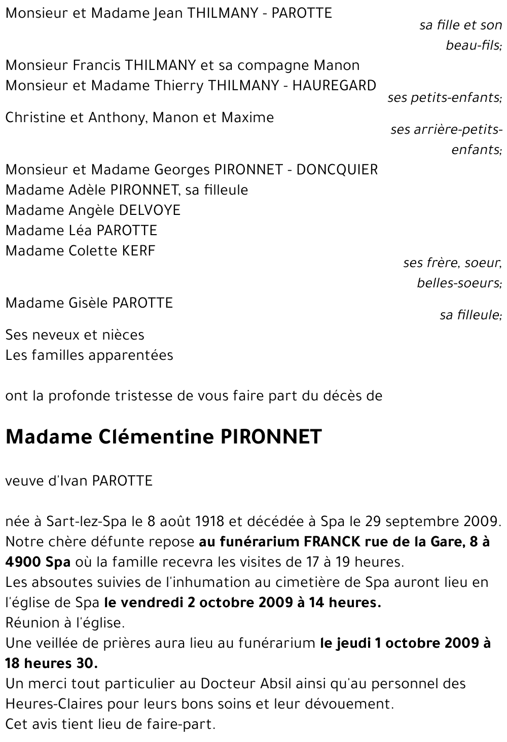 Clémentine PIRONNET