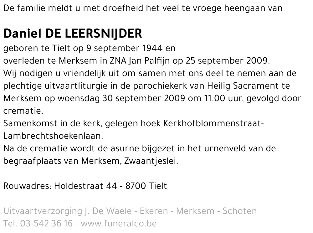 Daniel De Leersnijder