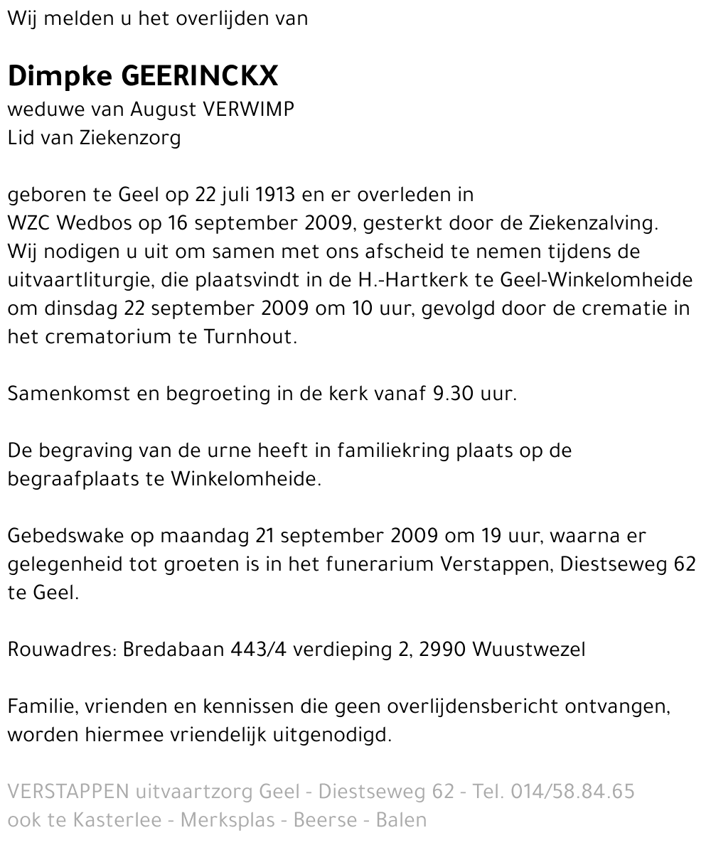 Dimpke Geerinckx